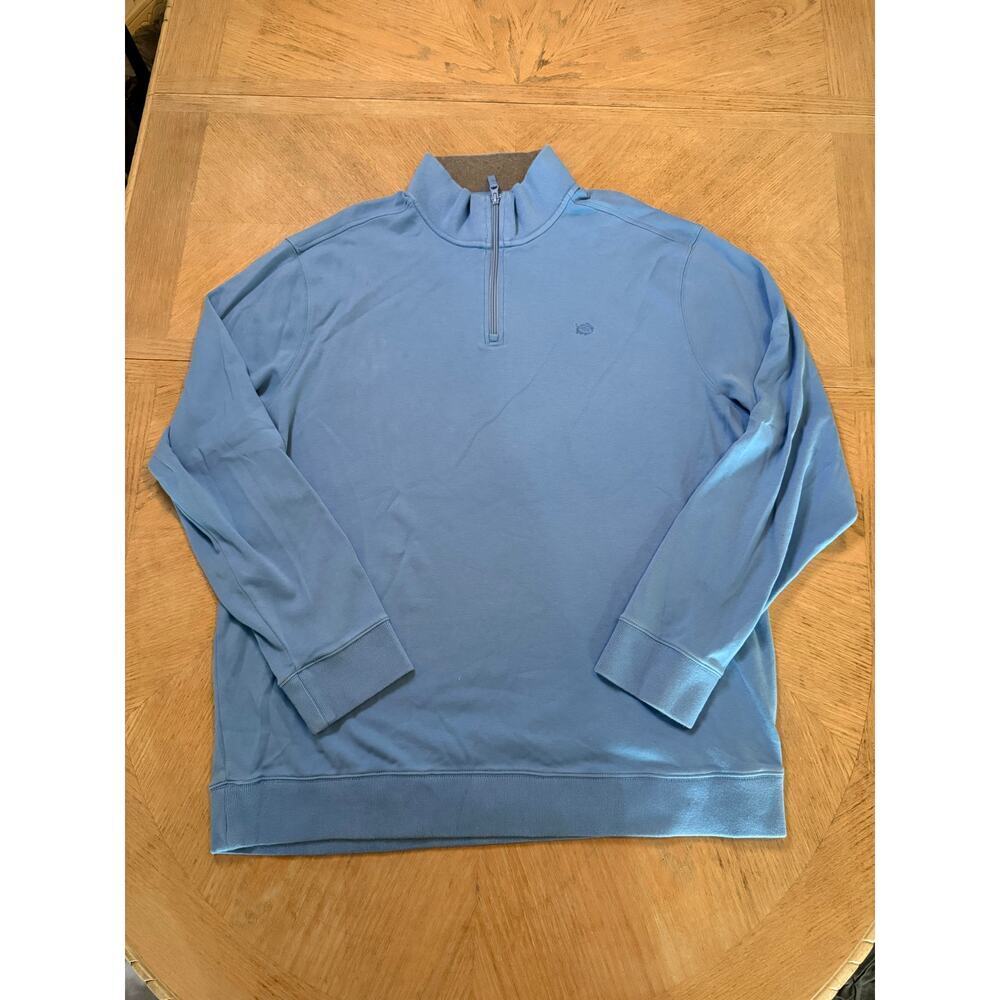 Southern Tide The Skipjack blue cotton 1/4 zip pullover size xxl men’s